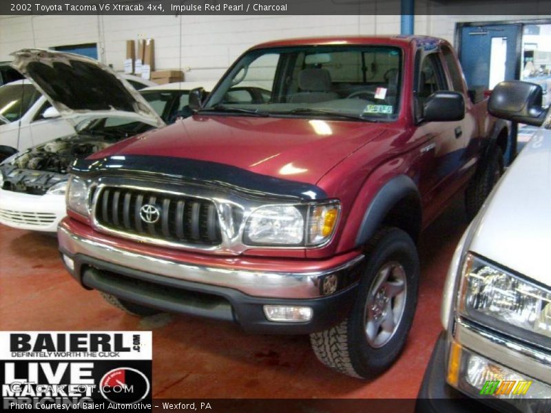 Impulse Red Pearl / Charcoal 2002 Toyota Tacoma V6 Xtracab 4x4
