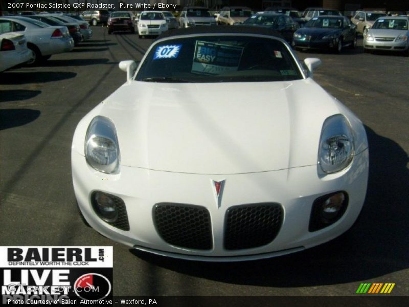 Pure White / Ebony 2007 Pontiac Solstice GXP Roadster
