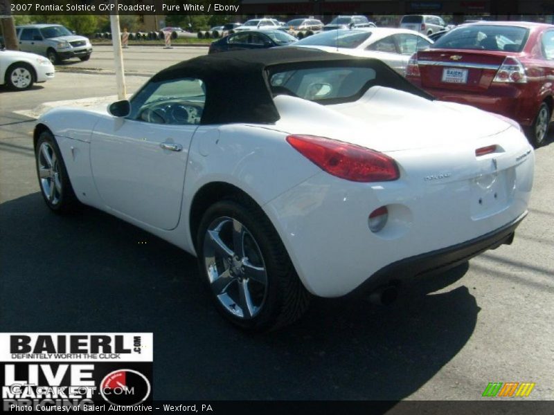 Pure White / Ebony 2007 Pontiac Solstice GXP Roadster