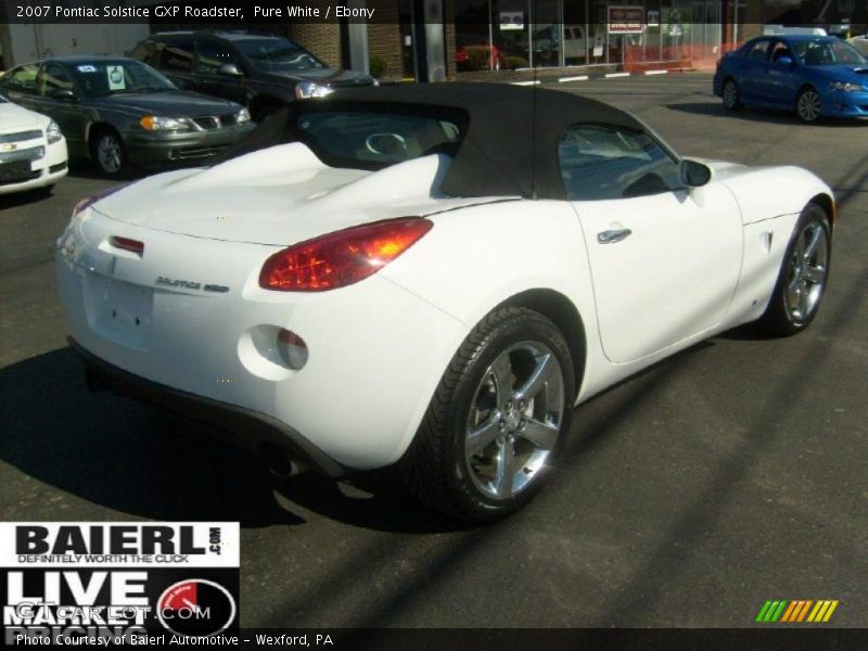 Pure White / Ebony 2007 Pontiac Solstice GXP Roadster