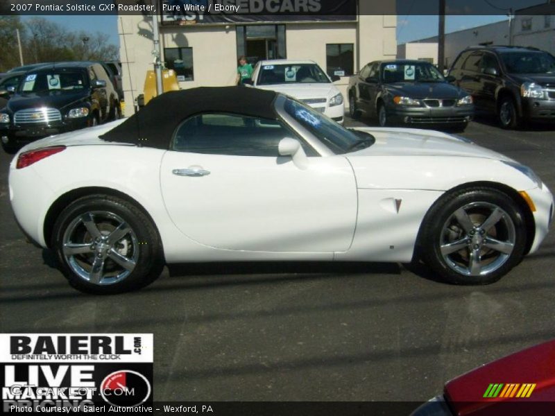 Pure White / Ebony 2007 Pontiac Solstice GXP Roadster