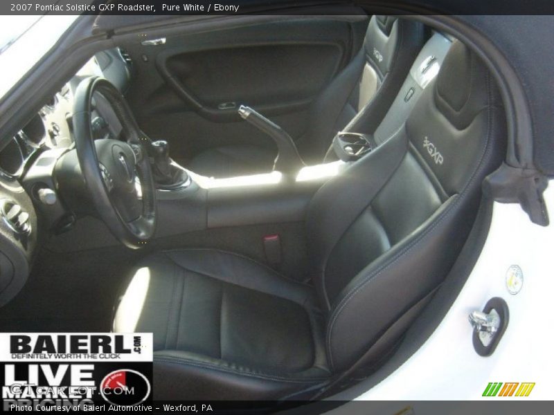 Pure White / Ebony 2007 Pontiac Solstice GXP Roadster