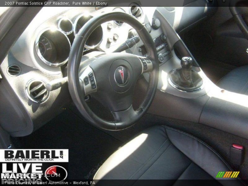 Pure White / Ebony 2007 Pontiac Solstice GXP Roadster