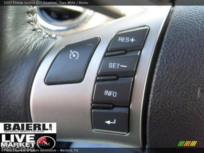 Pure White / Ebony 2007 Pontiac Solstice GXP Roadster