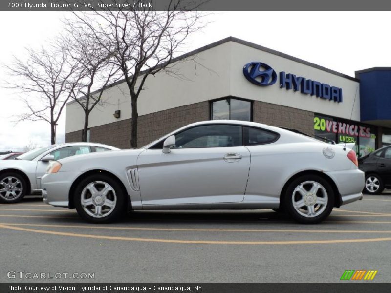 Super Silver / Black 2003 Hyundai Tiburon GT V6