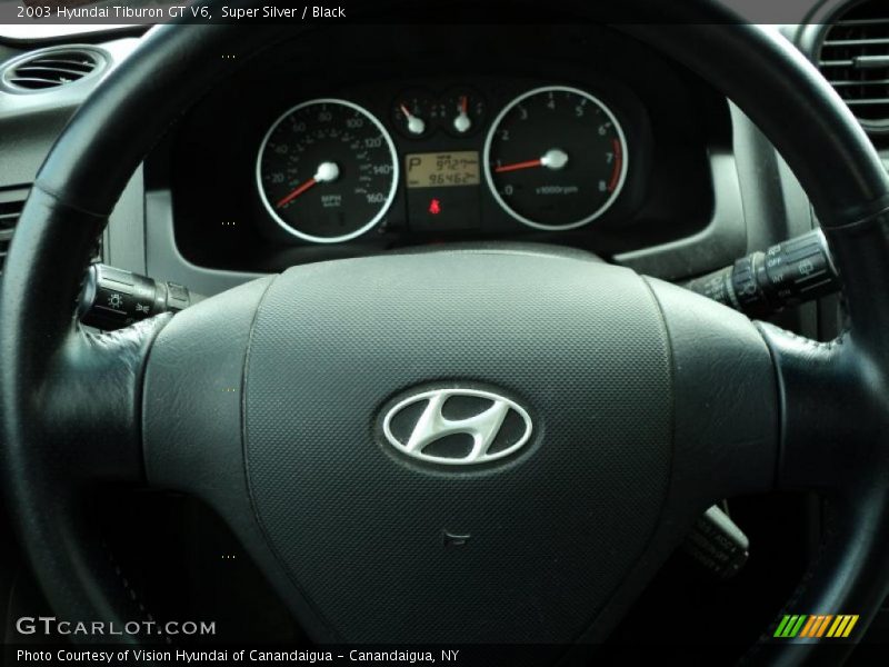 Super Silver / Black 2003 Hyundai Tiburon GT V6