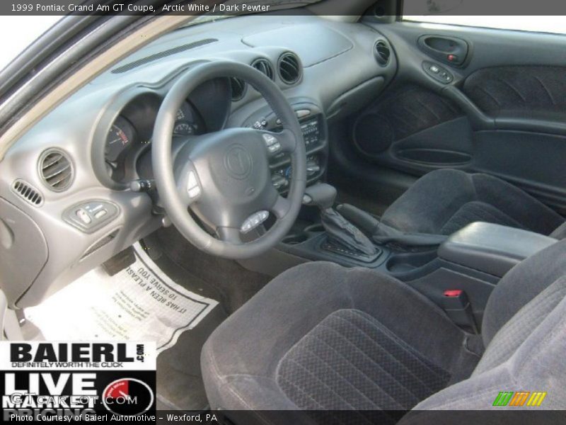 Arctic White / Dark Pewter 1999 Pontiac Grand Am GT Coupe