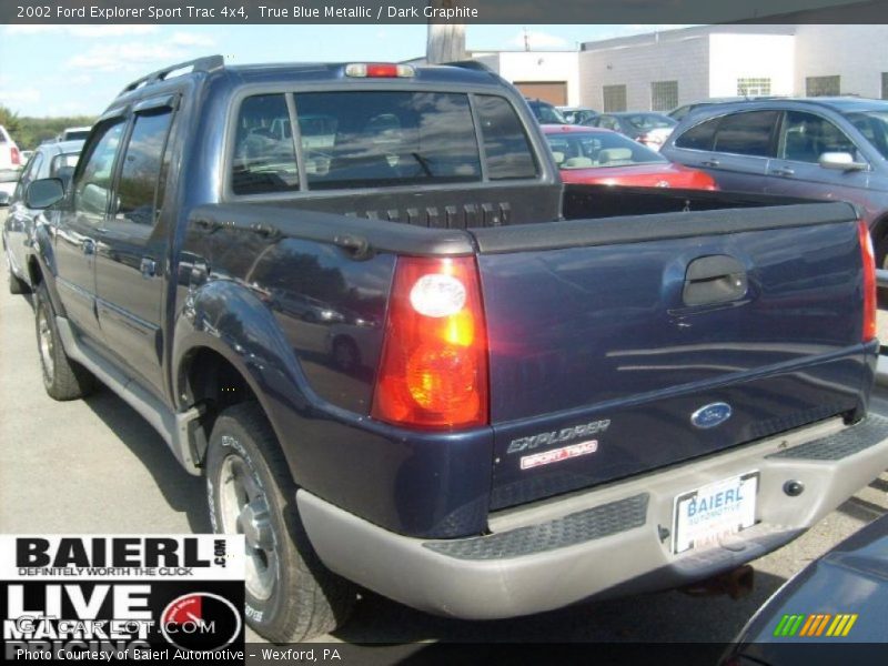 True Blue Metallic / Dark Graphite 2002 Ford Explorer Sport Trac 4x4