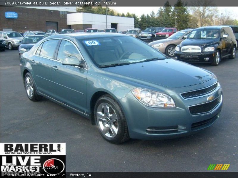 Silver Moss Metallic / Titanium 2009 Chevrolet Malibu LT Sedan