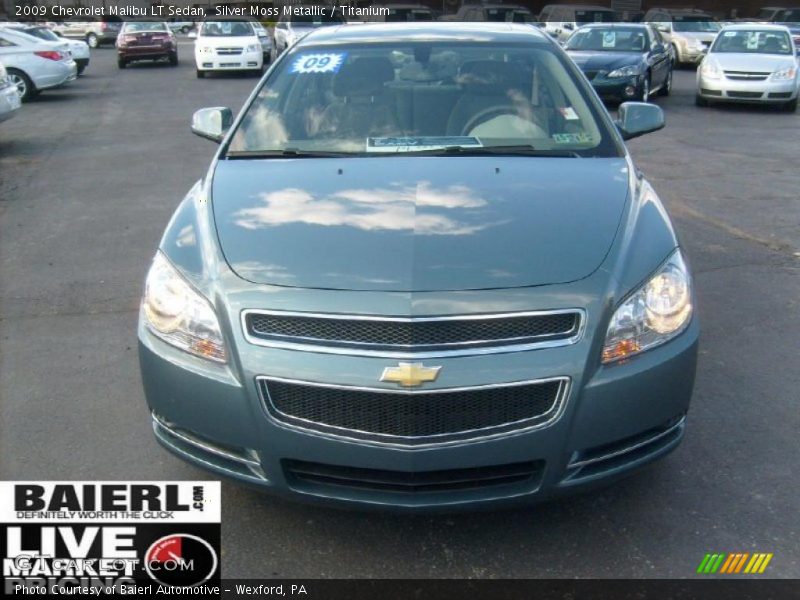 Silver Moss Metallic / Titanium 2009 Chevrolet Malibu LT Sedan