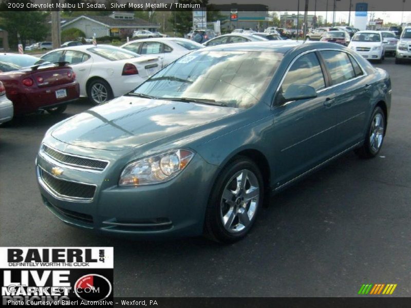 Silver Moss Metallic / Titanium 2009 Chevrolet Malibu LT Sedan