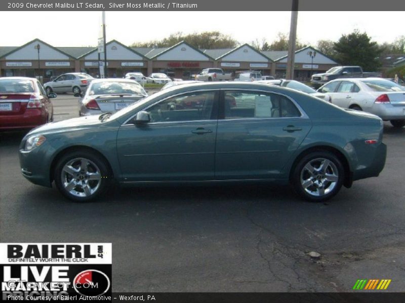 Silver Moss Metallic / Titanium 2009 Chevrolet Malibu LT Sedan