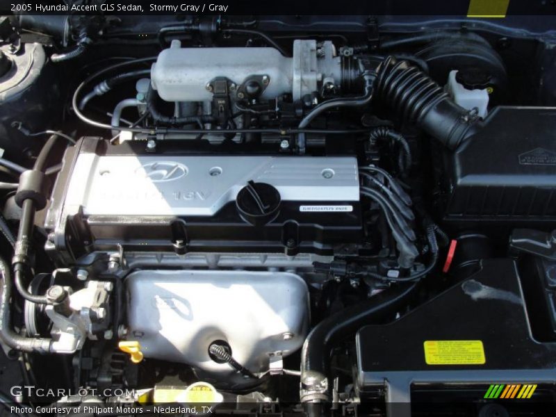  2005 Accent GLS Sedan Engine - 1.6 Liter DOHC 16 Valve 4 Cylinder