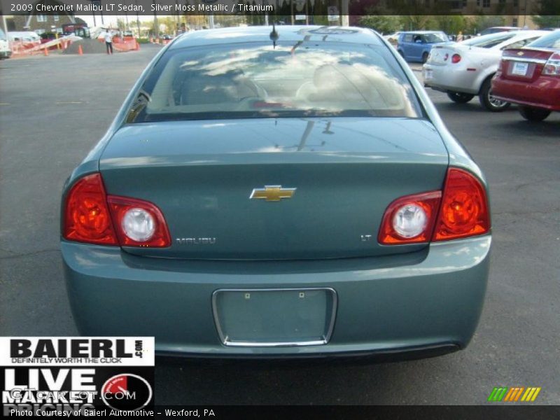 Silver Moss Metallic / Titanium 2009 Chevrolet Malibu LT Sedan