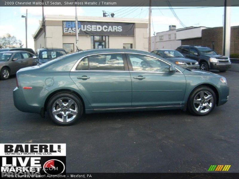 Silver Moss Metallic / Titanium 2009 Chevrolet Malibu LT Sedan