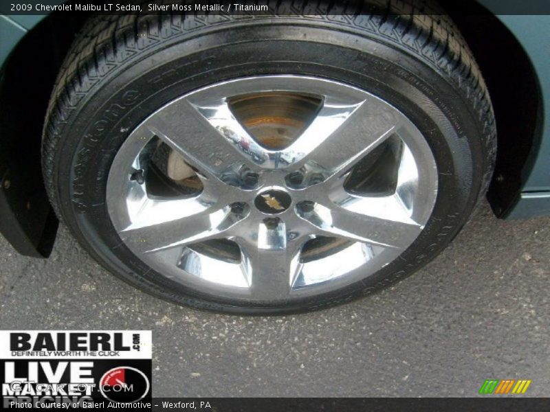 Silver Moss Metallic / Titanium 2009 Chevrolet Malibu LT Sedan