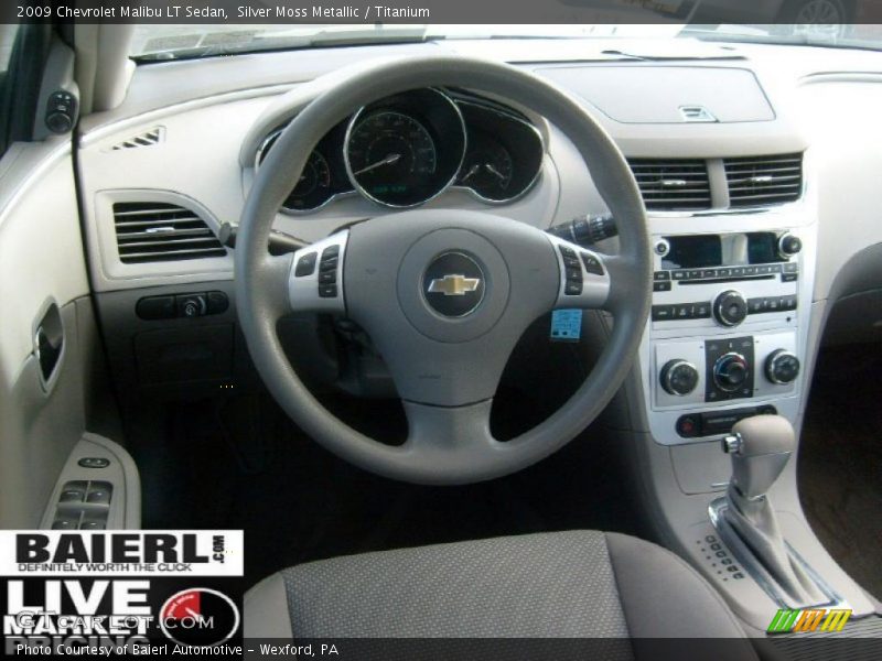 Silver Moss Metallic / Titanium 2009 Chevrolet Malibu LT Sedan