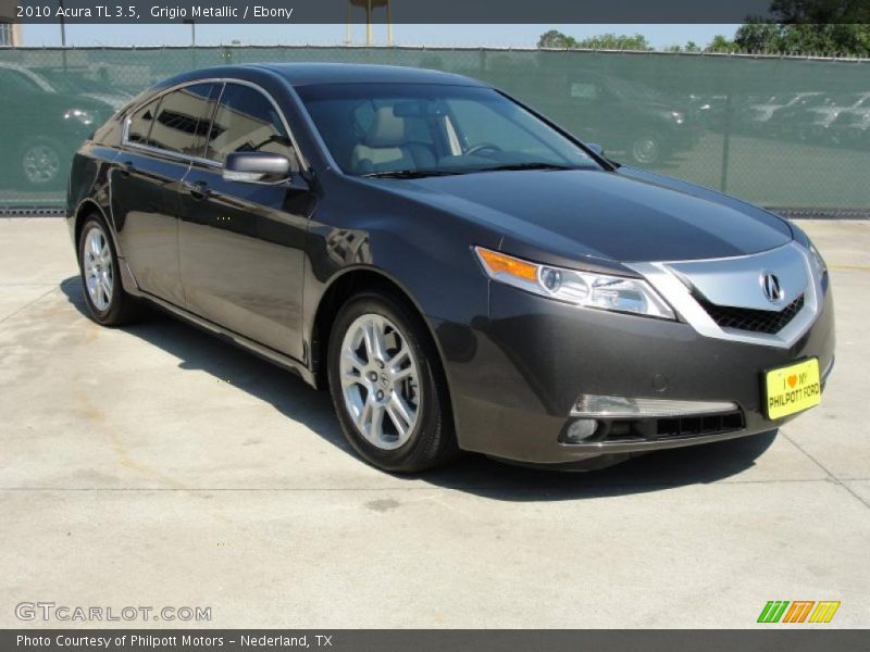 Grigio Metallic / Ebony 2010 Acura TL 3.5