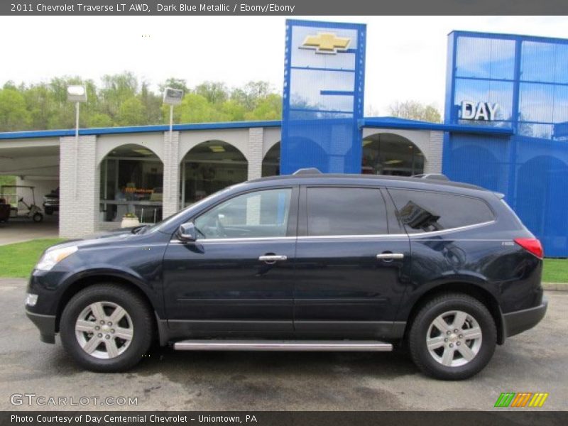 Dark Blue Metallic / Ebony/Ebony 2011 Chevrolet Traverse LT AWD