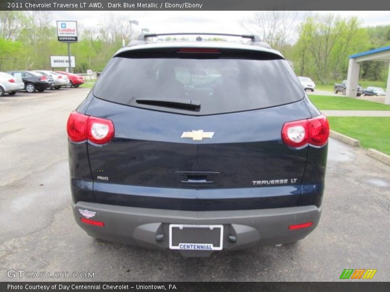 Dark Blue Metallic / Ebony/Ebony 2011 Chevrolet Traverse LT AWD