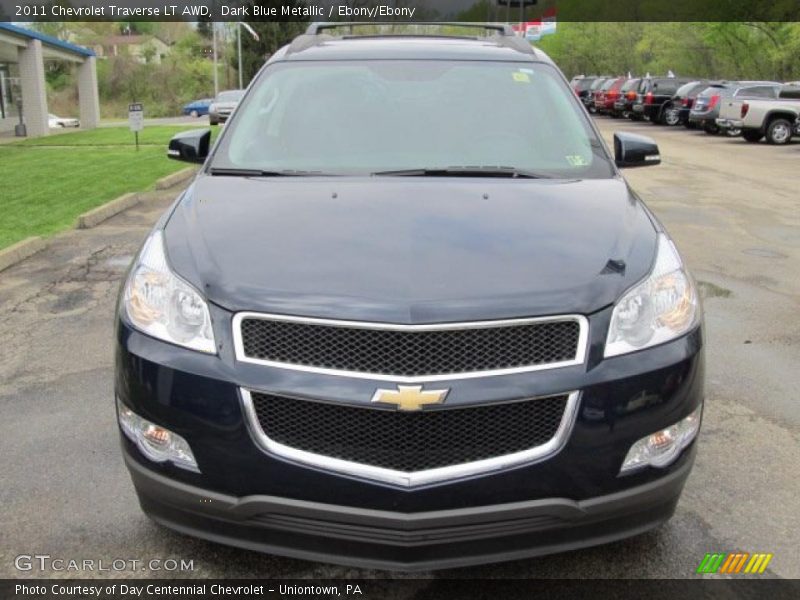 Dark Blue Metallic / Ebony/Ebony 2011 Chevrolet Traverse LT AWD