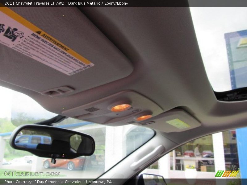 Dark Blue Metallic / Ebony/Ebony 2011 Chevrolet Traverse LT AWD