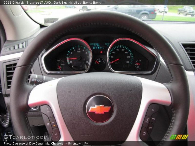 Dark Blue Metallic / Ebony/Ebony 2011 Chevrolet Traverse LT AWD