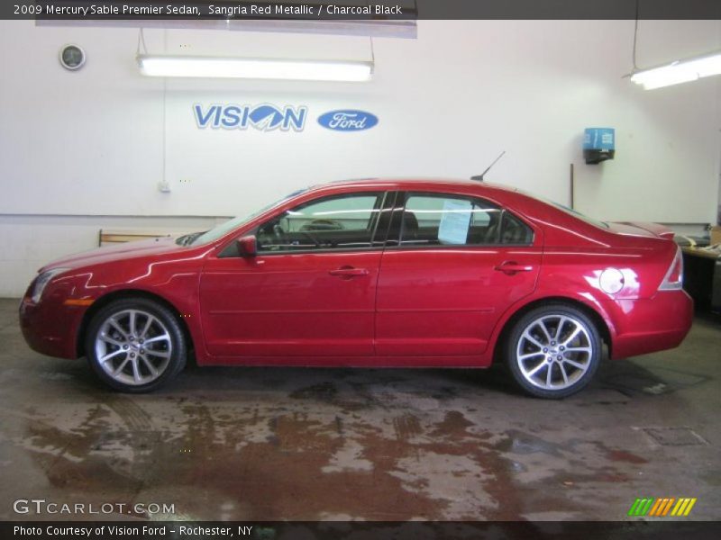 Sangria Red Metallic / Charcoal Black 2009 Mercury Sable Premier Sedan