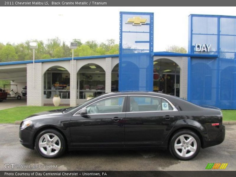 Black Granite Metallic / Titanium 2011 Chevrolet Malibu LS