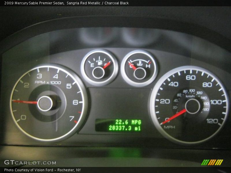 Sangria Red Metallic / Charcoal Black 2009 Mercury Sable Premier Sedan