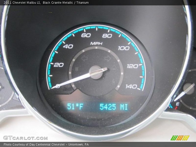 Black Granite Metallic / Titanium 2011 Chevrolet Malibu LS