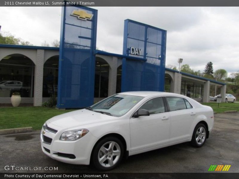 Summit White / Titanium 2011 Chevrolet Malibu LS