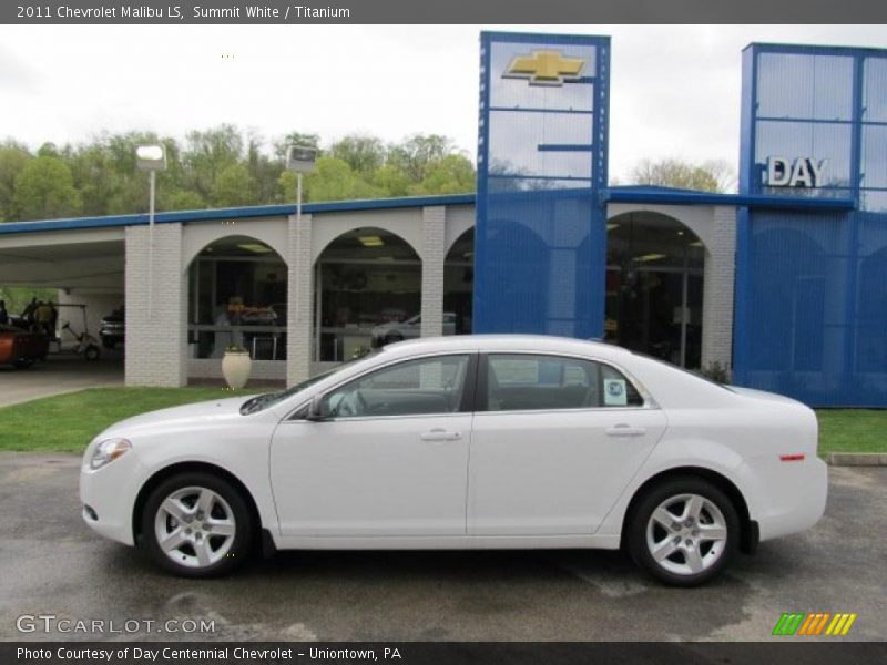 Summit White / Titanium 2011 Chevrolet Malibu LS