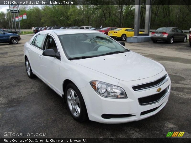 Summit White / Titanium 2011 Chevrolet Malibu LS