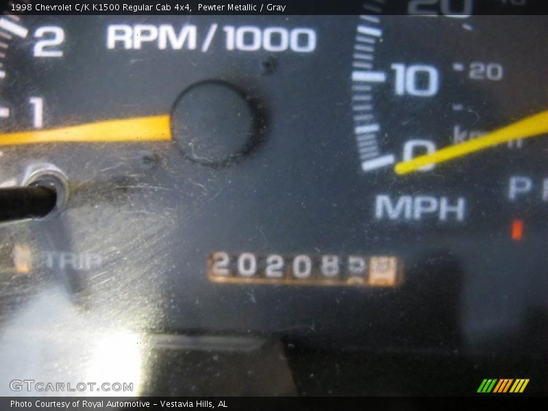 Pewter Metallic / Gray 1998 Chevrolet C/K K1500 Regular Cab 4x4