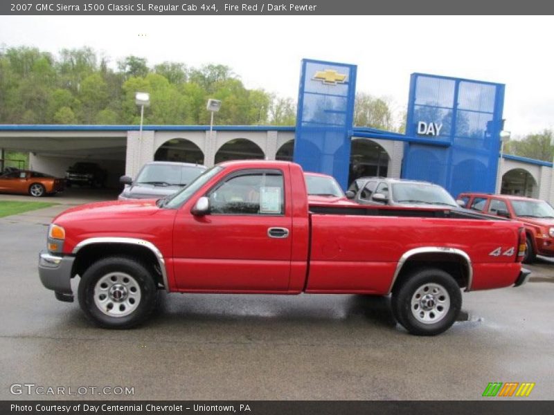 Fire Red / Dark Pewter 2007 GMC Sierra 1500 Classic SL Regular Cab 4x4