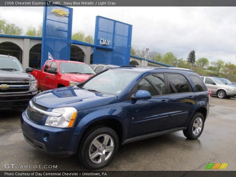 Navy Blue Metallic / Light Gray 2008 Chevrolet Equinox LT AWD