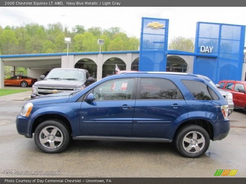 Navy Blue Metallic / Light Gray 2008 Chevrolet Equinox LT AWD