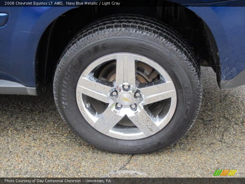 Navy Blue Metallic / Light Gray 2008 Chevrolet Equinox LT AWD