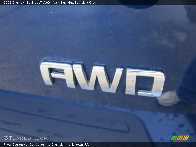 Navy Blue Metallic / Light Gray 2008 Chevrolet Equinox LT AWD