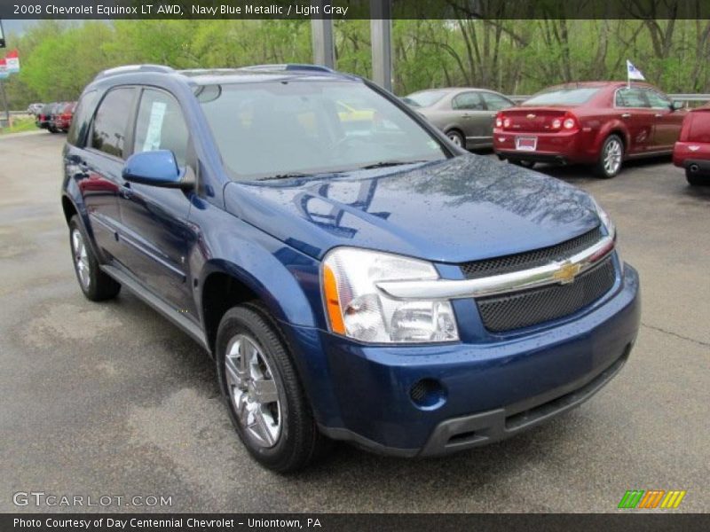 Navy Blue Metallic / Light Gray 2008 Chevrolet Equinox LT AWD