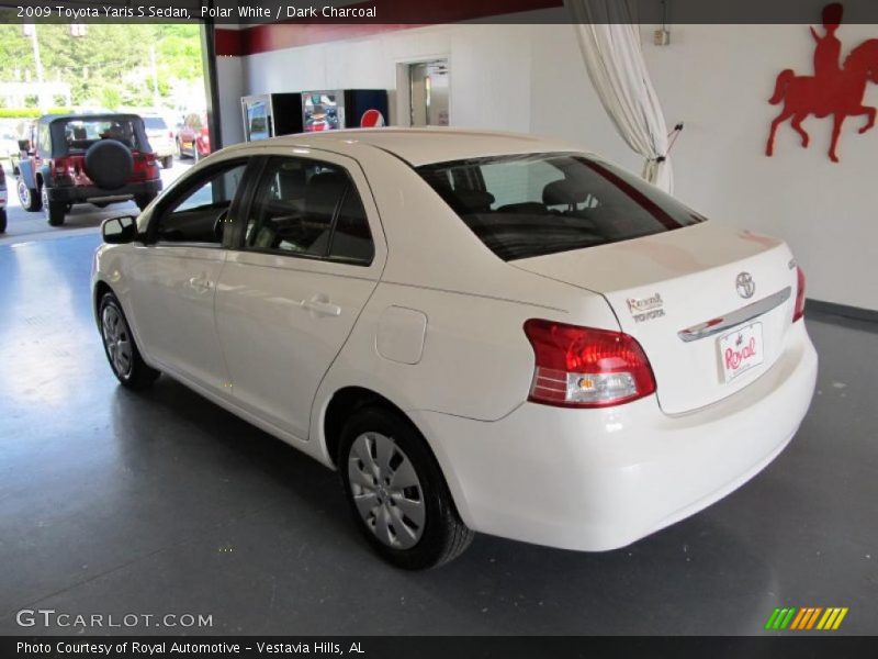 Polar White / Dark Charcoal 2009 Toyota Yaris S Sedan