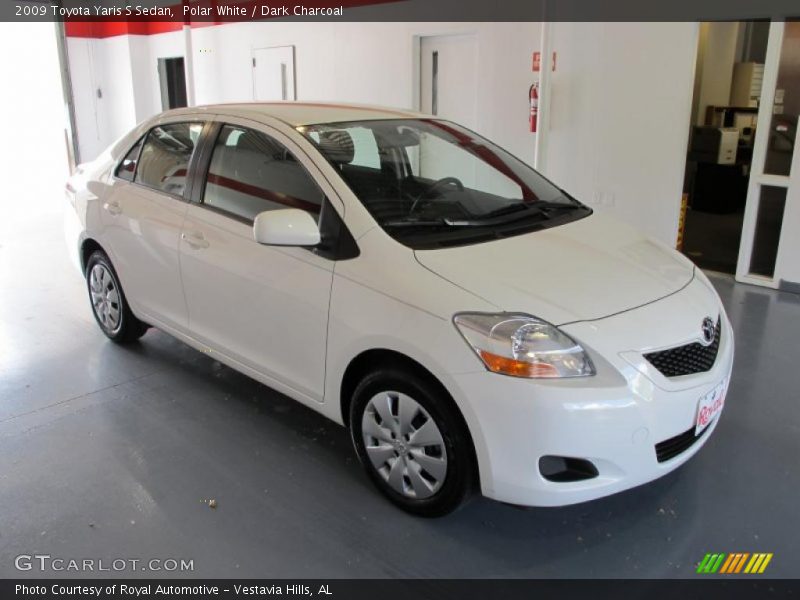 Polar White / Dark Charcoal 2009 Toyota Yaris S Sedan