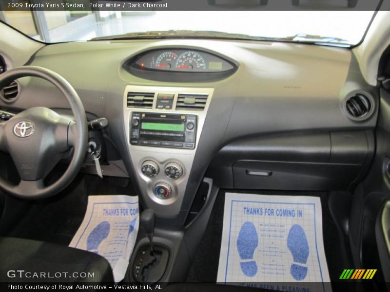 Polar White / Dark Charcoal 2009 Toyota Yaris S Sedan