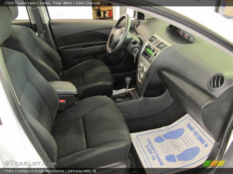 Polar White / Dark Charcoal 2009 Toyota Yaris S Sedan