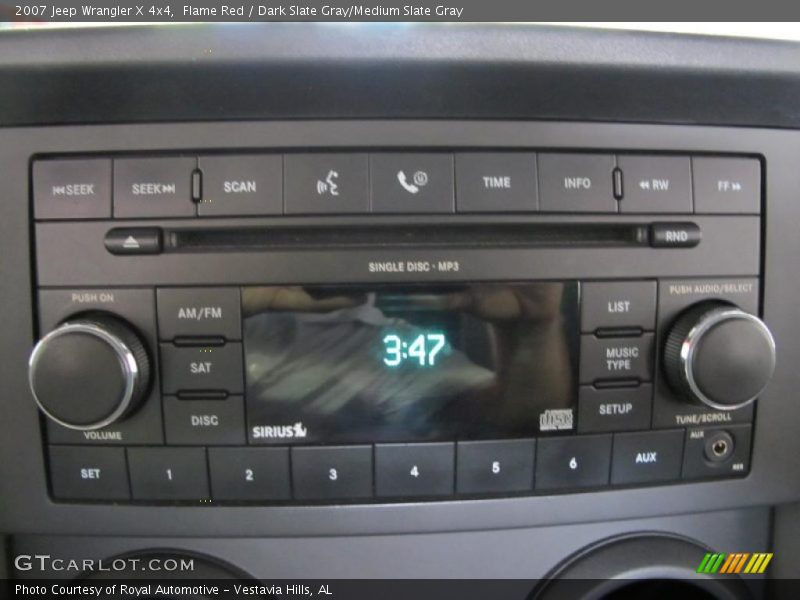 Flame Red / Dark Slate Gray/Medium Slate Gray 2007 Jeep Wrangler X 4x4