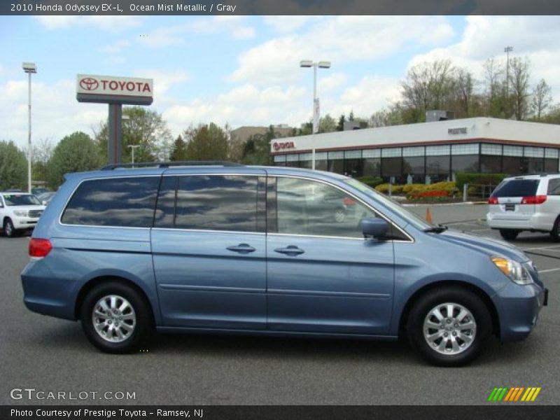 Ocean Mist Metallic / Gray 2010 Honda Odyssey EX-L