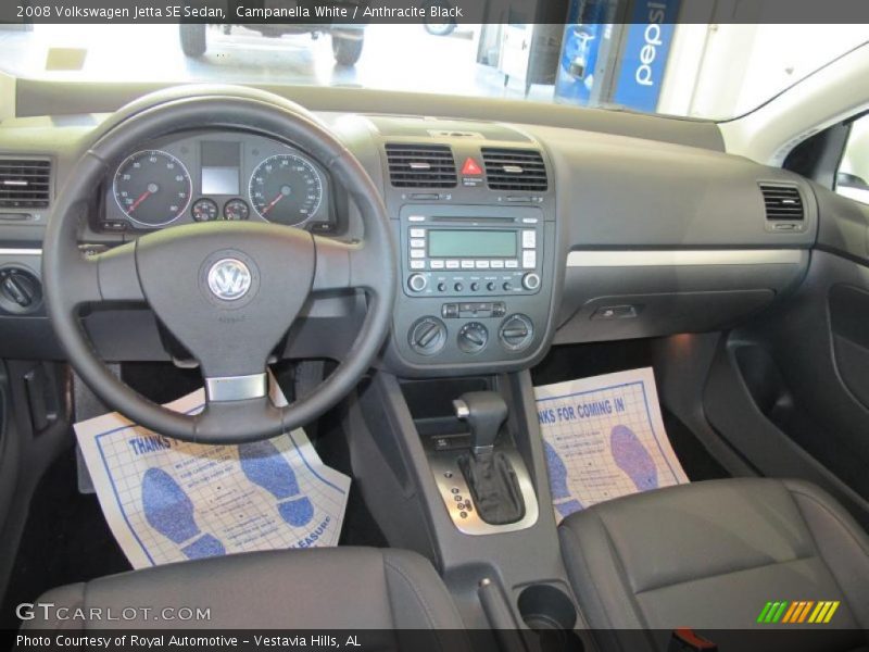 Campanella White / Anthracite Black 2008 Volkswagen Jetta SE Sedan