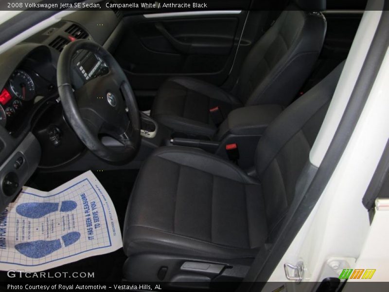 Campanella White / Anthracite Black 2008 Volkswagen Jetta SE Sedan