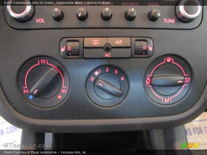 Campanella White / Anthracite Black 2008 Volkswagen Jetta SE Sedan